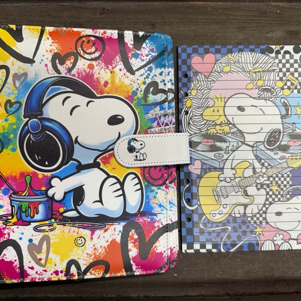 Peanuts Snoopy A5 Binder w/ matching paper